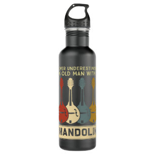 Mandolin Lover Unterschätze niemals einen alten Ma Edelstahlflasche