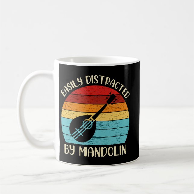 Mandolin Lover Vintag Mandolin Music Lover Kaffeetasse (Links)