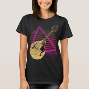 Mandolin Lover Vintag Mandolin Vaporwave 80er Aest T-Shirt