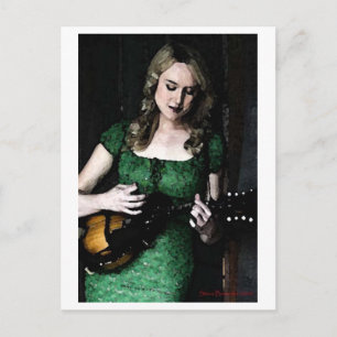 Mandolin Maiden Postcard Postkarte