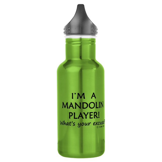 Mandolin Player Entschuldigung Edelstahlflasche (Links)