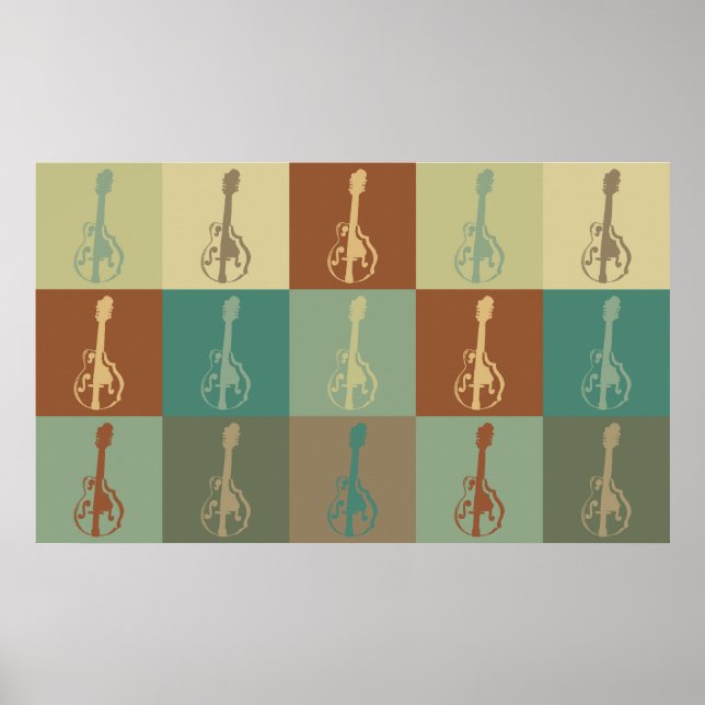 Mandolin Pop Art Poster (Vorne)
