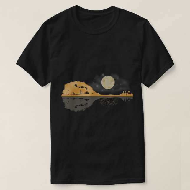 Mandolin Shirt Men Country Music Tshirt Moon Blueg (Design vorne)