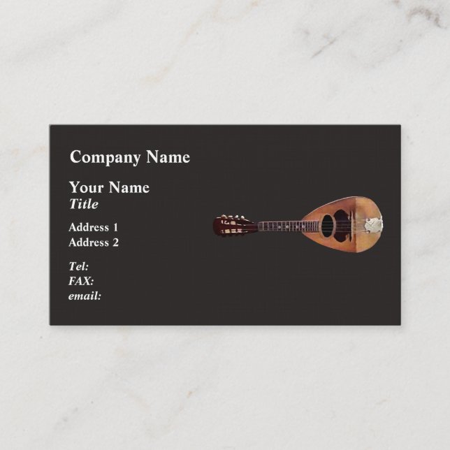 Mandolin Visitenkarte (Vorderseite)