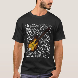 Mandoline Musiknoten Mandolinist Volksmusiker T-Shirt
