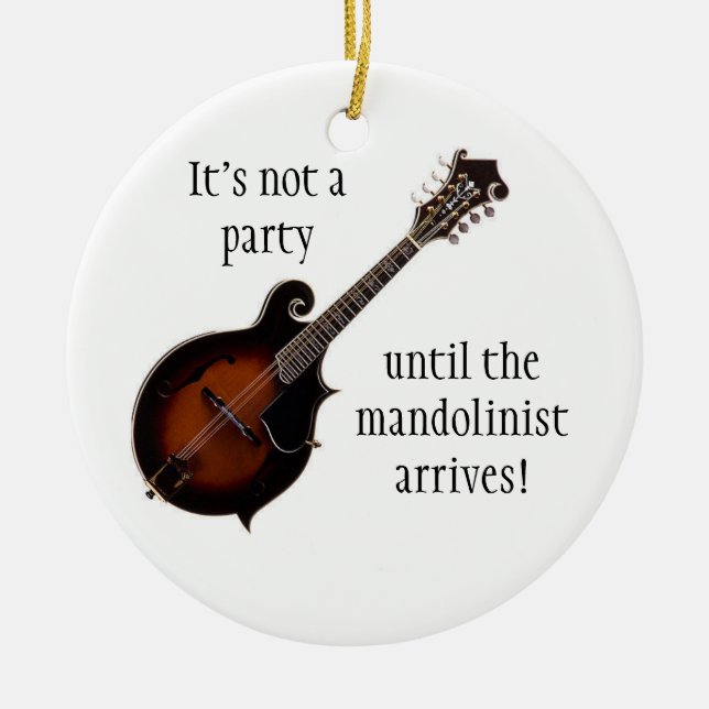 MANDOLINE Weihnachtsverzierung Keramikornament (Vorne)