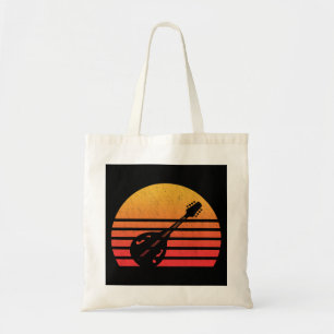 Mandolinen Liebhaber Vintage Retro Sonnenuntergang Tragetasche