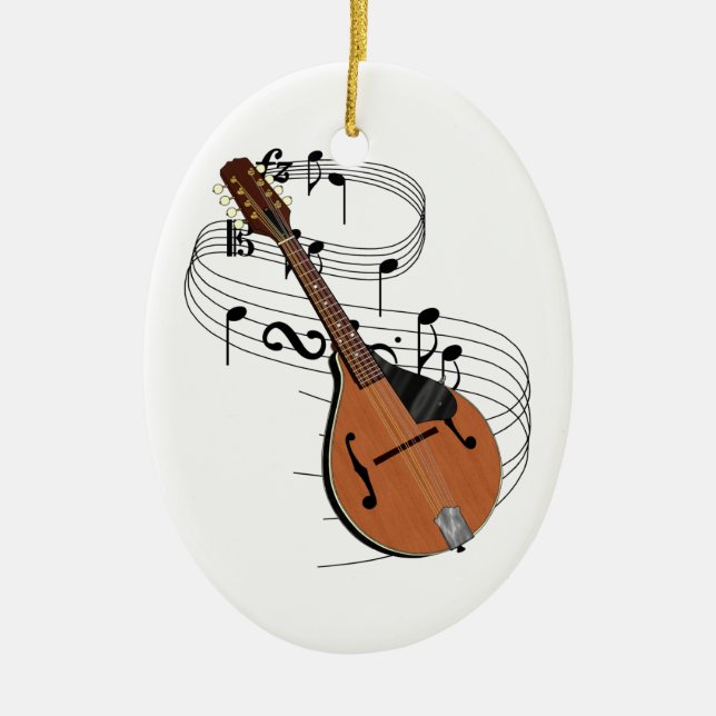 Mandolinen-Verzierung Keramikornament (Vorne)