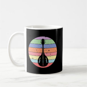 Mandolinenliebhaber Retro Vintage Sonnenuntergangs Kaffeetasse