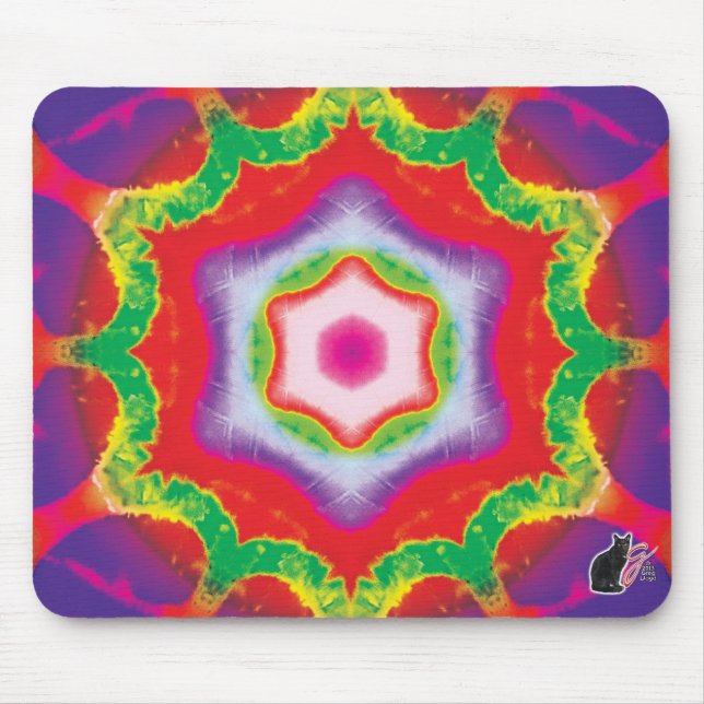Mandril Kaleidoscope Mouse Pad Mousepad (Vorne)