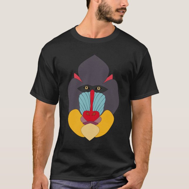 Mandrill Illustration T-Shirt (Vorderseite)