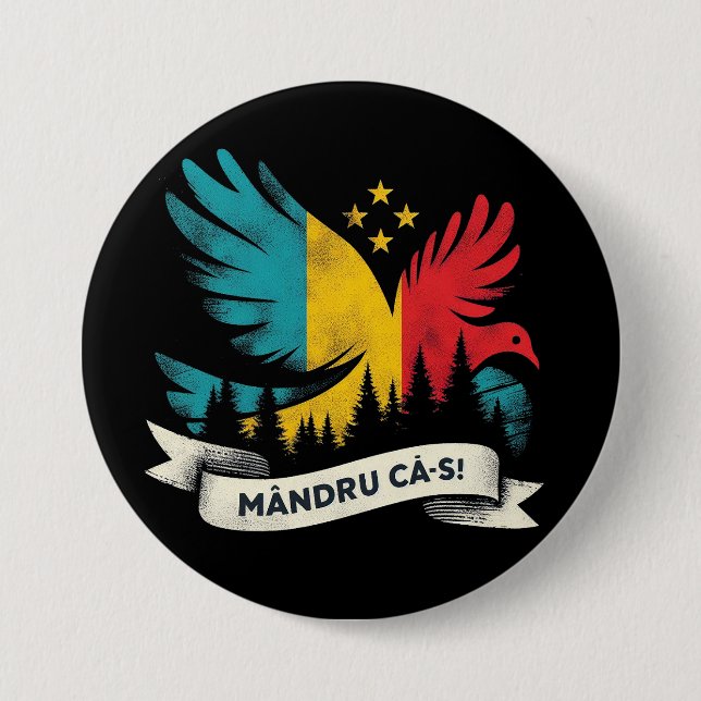 Mandru ca-s roman button (Vorderseite)