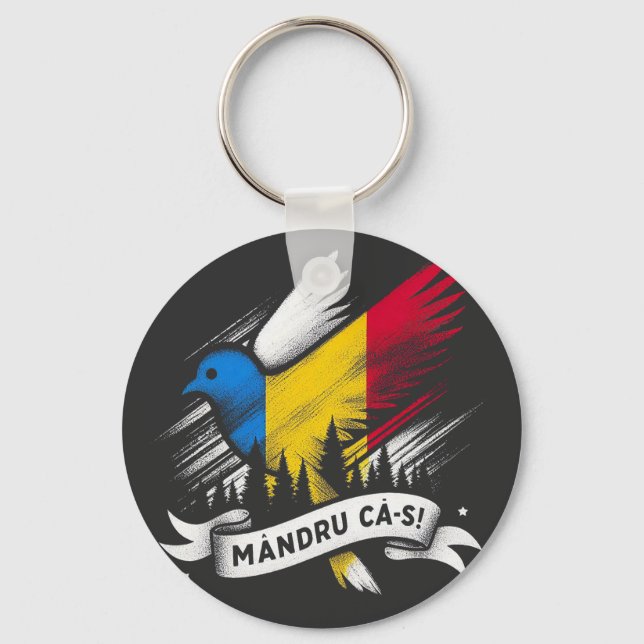 Mandru-Taube Schlüsselanhänger (Vorderseite)