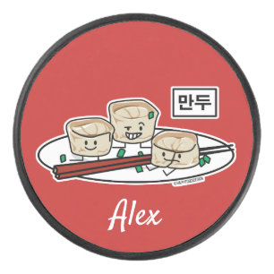 Mandu koreanisches Mehlkloß-dim sumfrühstück Eishockey Puck