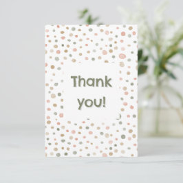 Mandy Confetti Aquarelle Dots Carte de remerciemen