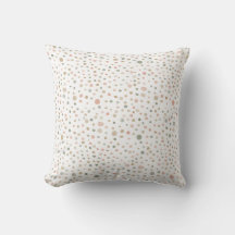 Mandy Confetti Watercolor Dots Throw Pillow