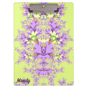 MANDY ~ Mauve, Gelb und Grün Klemmbrett