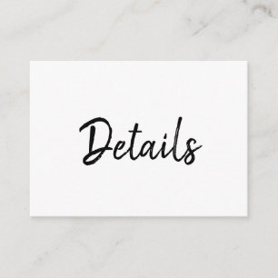 Mandy Minimalistisch Simple Enclosure Cards Begleitkarte