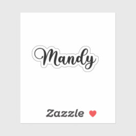 Mandy Name - Handgeschriebene Kalligrafie Aufkleber