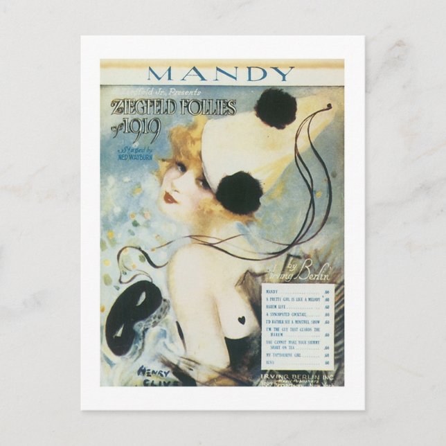 Mandy Vintag Songbook Cover Postkarte (Vorderseite)