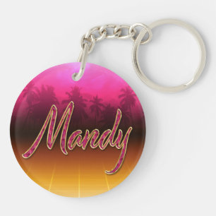 Mandy Vorname Name golden pink Schlüsselanhänger