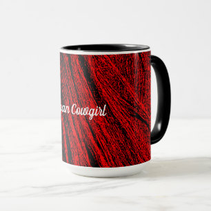 Mane de Cheval Rouge Mug de café Abstrait
