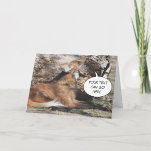 Maned Wolf-Gruß-Karte Karte