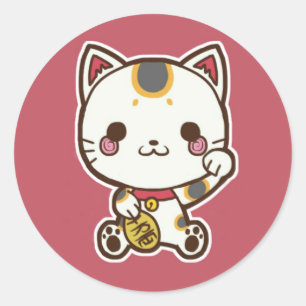 Maneki Neko (glückliche Katze) Aufkleber