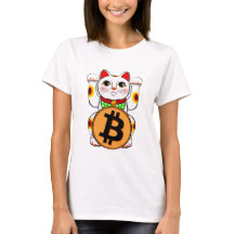 Maneki Neko glückliche Katze Bitcoin doppelte