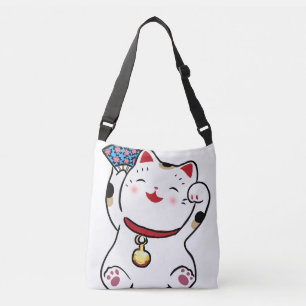 Maneki-Neko-Glückskatze Tragetaschen Mit Langen Trägern