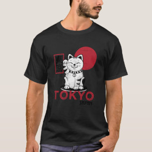 Maneki Neko Glückskatze Winkender Arm Kawaii Anime T-Shirt