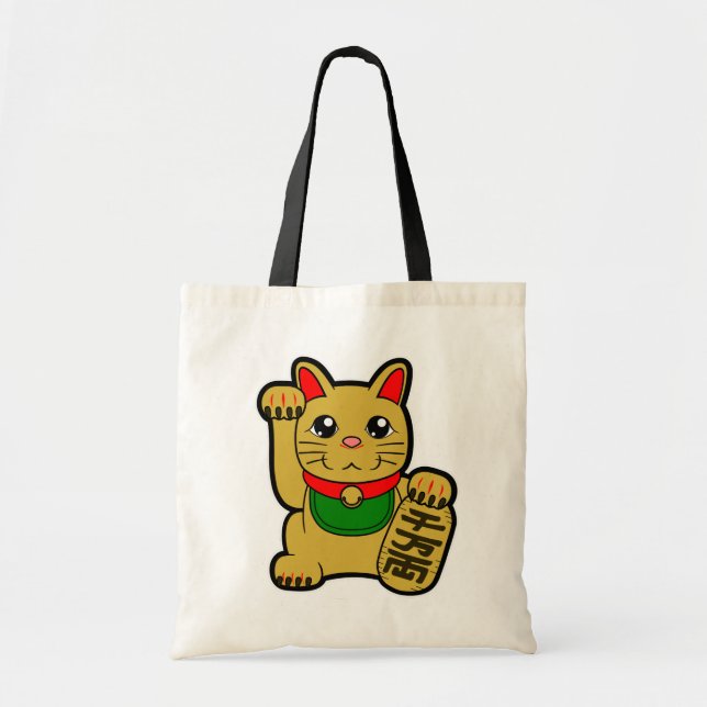 Maneki Neko: Golden Lucky Cat Tragetasche (Vorne)