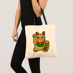 Maneki Neko: Goldene Glückskatze Tragetasche