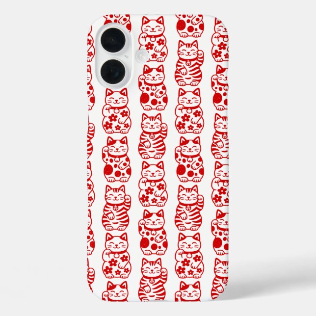 Maneki Neko iPhone 16 Plus Hülle (Rückseite)