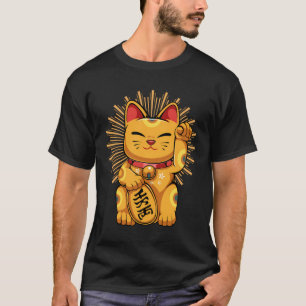 Maneki Neko Japanese Lucky Cat Kawaii Koban Feng S T-Shirt