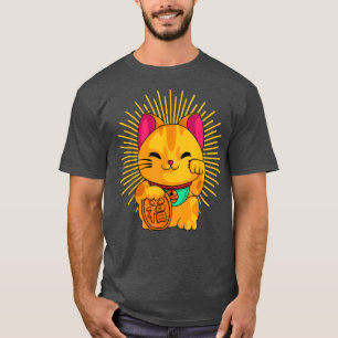 Maneki Neko Japanisch Lucky Cat Kawaii Koban Kitty T-Shirt