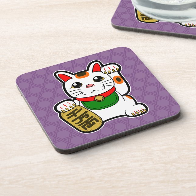 Maneki Neko: Japanisch Lucky Cat Untersetzer (Linke Seite)