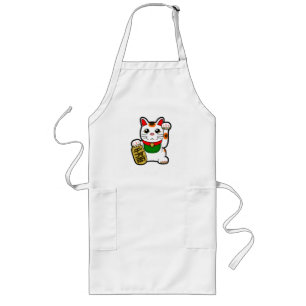 Maneki Neko: Japanische glückliche Katze Lange Schürze