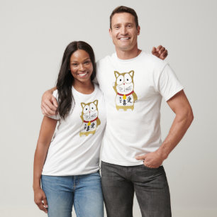 Maneki Neko - japanische glückliche Katze T-Shirt