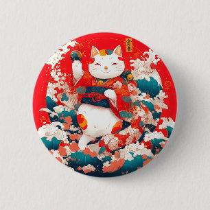 Maneki-Neko, Japanischer Lucky Cat Button