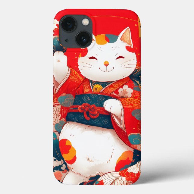 Maneki-Neko, Japanischer Lucky Cat Case-Mate iPhone Hülle (Rückseite)