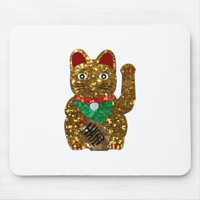 Maneki-Neko-Katze Mousepad (Vorne)