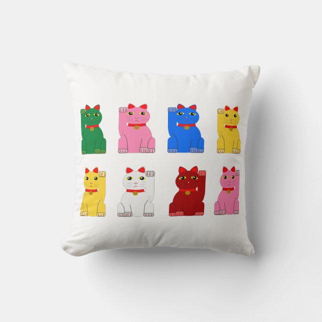 Maneki-neko-Kissen Kissen (Vorderseite)