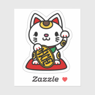 Maneki Neko (Lucky Cat) Aufkleber