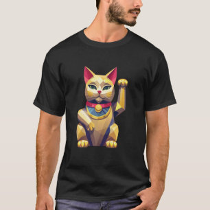 Maneki Neko Lucky Cat Coole Japanische Glücksbring T-Shirt
