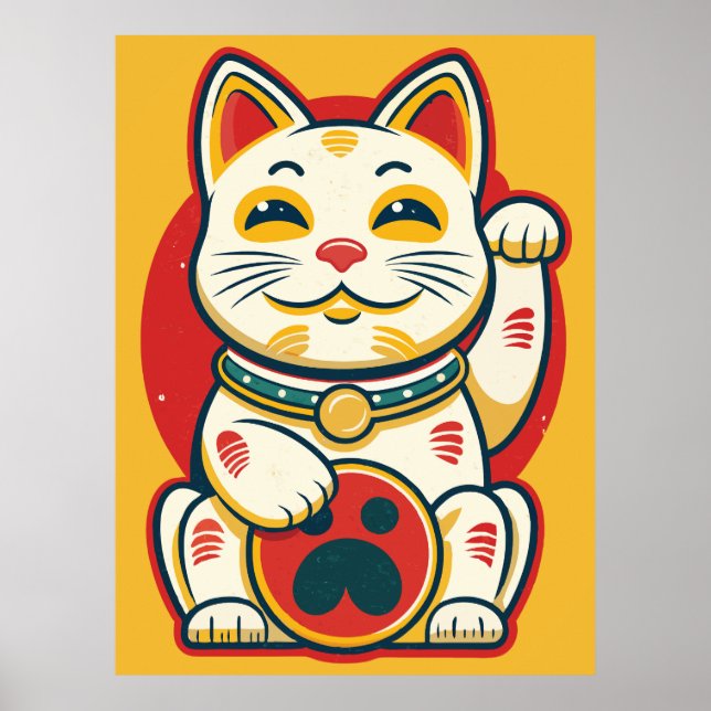 Maneki Neko - Lucky Cat Poster (Vorne)