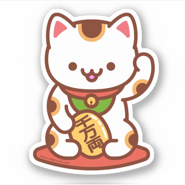 MANEKI-NEKO Lucky Cat Sticker (Vorderseite)