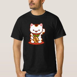 MANEKI-NEKO Lucky Cat T - Shirt - Weiß