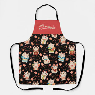 Maneki Neko Lucky Cats Personalisiert Schürze