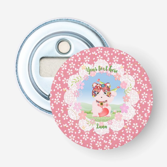 Maneki Neko Lucky Luna Flaschenöffner (Vorderseite)